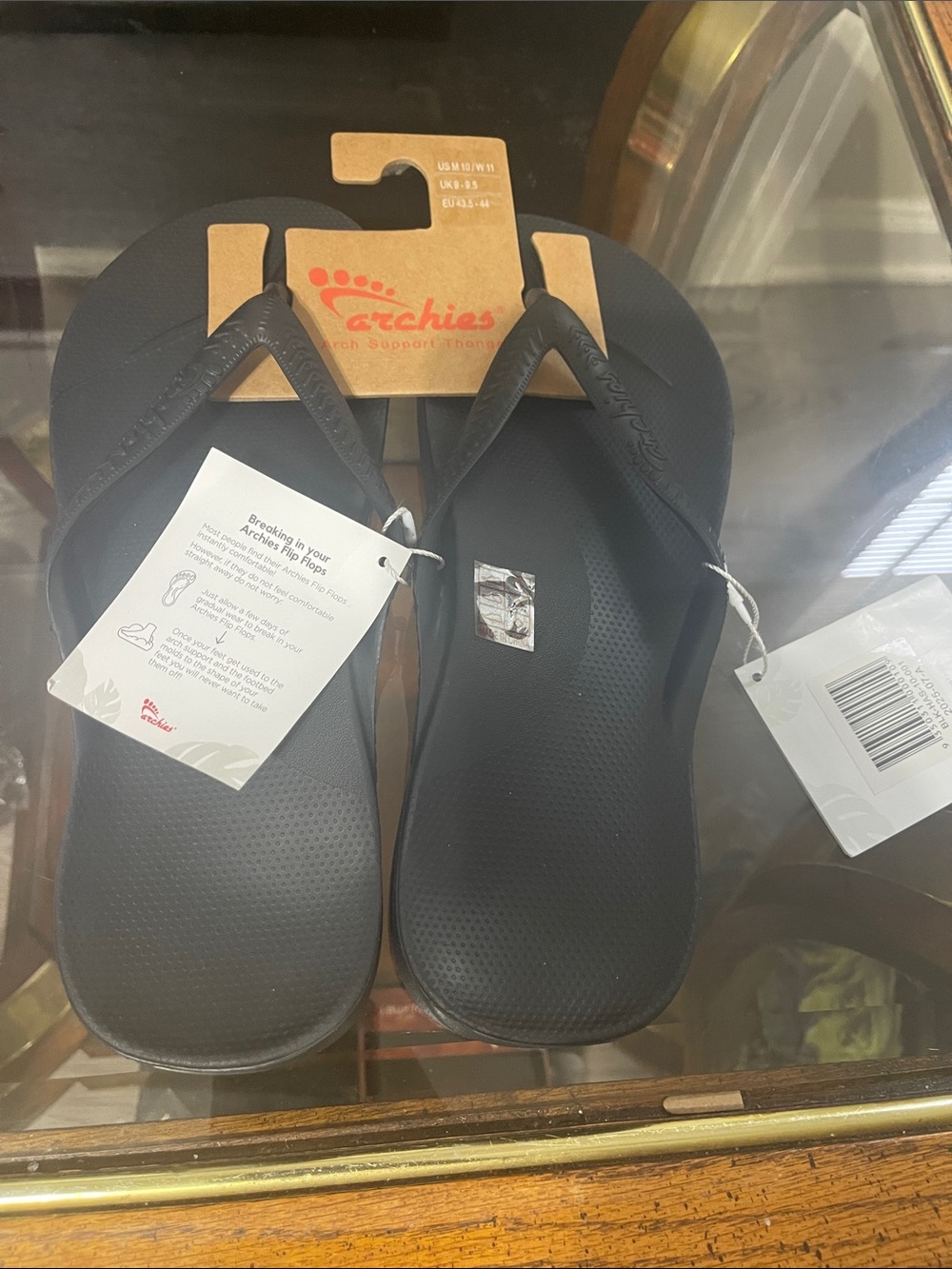 Archies Women’s Black Flip Flop Slippers - Supportive Thong Sandals